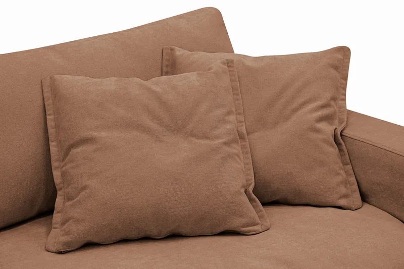 Valencia Extra Djup 3-sits Soffa med avtagbar och tvättbar klädsel - Rostbrun - Möbler - Vardagsrum - Soffor - 3-sits soffor