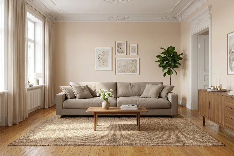 Valencia Extra Djup 4-sits Soffa i Chenille - Brun - Möbler - Vardagsrum - Soffor - 4-sits soffor