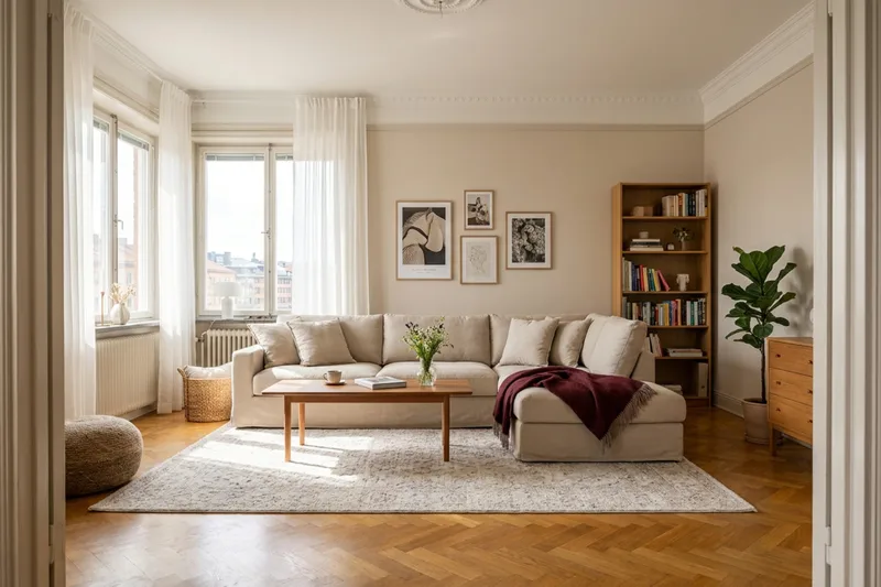 Valencia Extra Djup 4-sits Soffa med Schäslong Höger - Beige - Möbler - Vardagsrum - Soffor - Divansoffa & schäslong