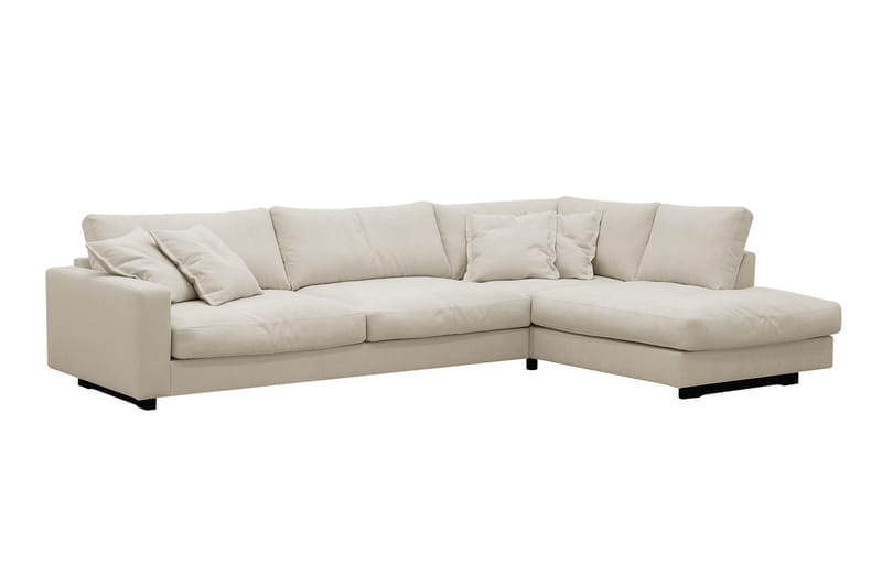 Valencia Extra Djup 4-sits Soffa med Schäslong Höger - Beige - Möbler - Vardagsrum - Soffor - Divansoffa & schäslong