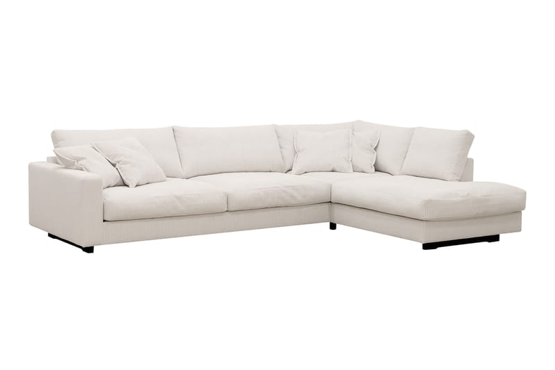 Valencia Extra Djup 4-sits Soffa med Schäslong Höger - Benvit - Möbler - Vardagsrum - Soffor - Divansoffa & schäslong