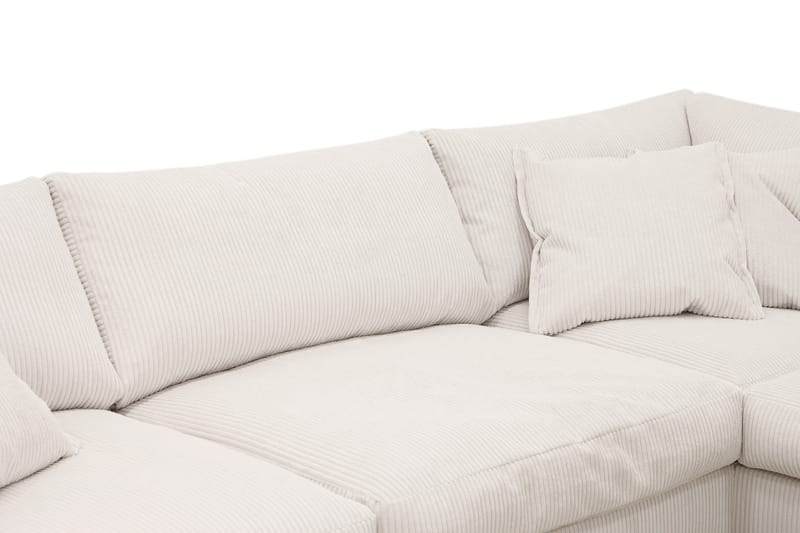 Valencia Extra Djup 4-sits Soffa med Schäslong Höger - Benvit - Möbler - Vardagsrum - Soffor - Divansoffa & schäslong