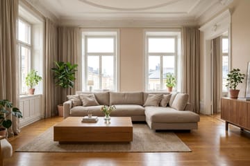 Valencia Extra Djup 4-sits Soffa med Schäslong Höger - Brun - Möbler - Vardagsrum - Soffor - Divansoffa & schäslong