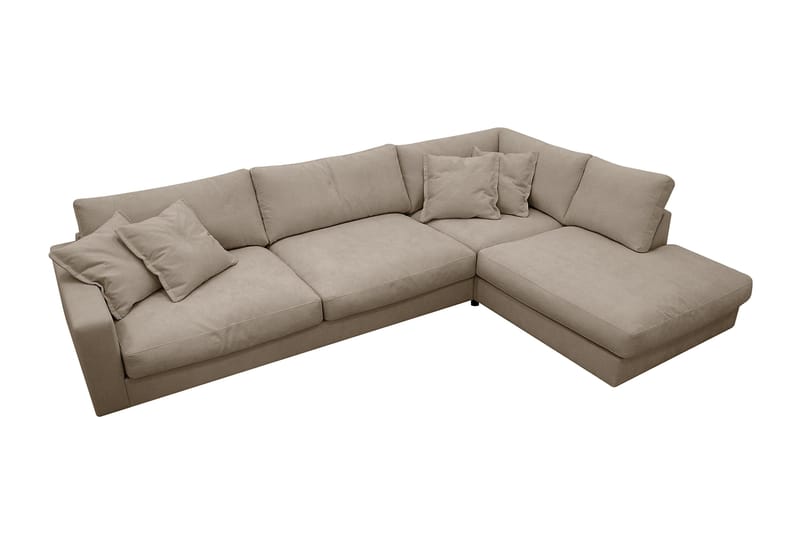 Valencia Extra Djup 4-sits Soffa med Schäslong Höger - Brun - Möbler - Vardagsrum - Soffor - Divansoffa & schäslong