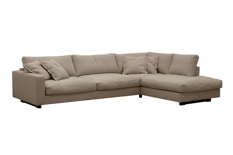 Valencia Extra Djup 4-sits Soffa med Schäslong Höger - Brun - Möbler - Vardagsrum - Soffor - Divansoffa & schäslong