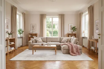 Valencia Extra Djup 4-sits Soffa med Schäslong Höger - Ljusbrun - Möbler - Vardagsrum - Soffor - Divansoffa & schäslong