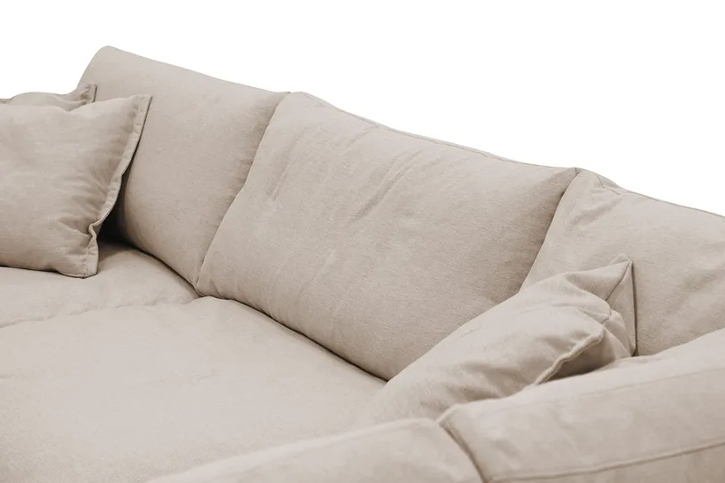 Valencia Extra Djup 4-sits Soffa med Schäslong Höger - Ljusbrun - Möbler - Vardagsrum - Soffor - Divansoffa & schäslong