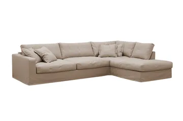 Valencia Extra Djup 4-sits Soffa med Schäslong Höger - Ljusbrun - Möbler - Vardagsrum - Soffor - Divansoffa & schäslong