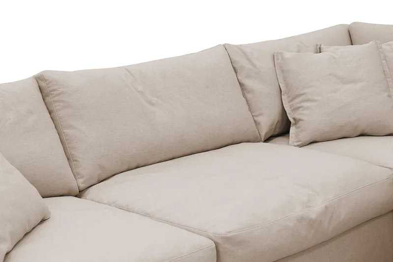 Valencia Extra Djup 4-sits Soffa med Schäslong Höger - Ljusbrun - Möbler - Vardagsrum - Soffor - Divansoffa & schäslong