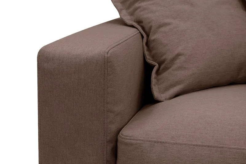 Valencia Extra Djup 4-sits Soffa med Schäslong Höger - Mörkbrun - Möbler - Vardagsrum - Soffor - Divansoffa & schäslong