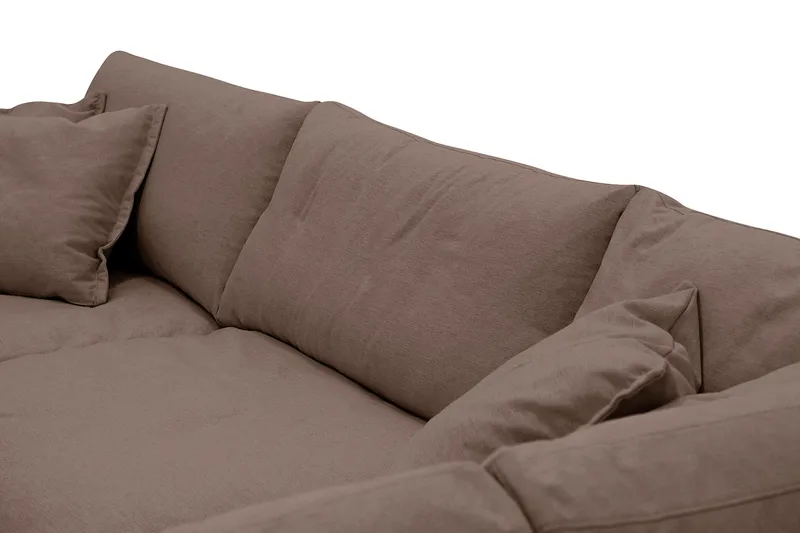 Valencia Extra Djup 4-sits Soffa med Schäslong Höger - Mörkbrun - Möbler - Vardagsrum - Soffor - Divansoffa & schäslong