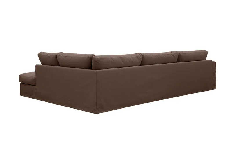 Valencia Extra Djup 4-sits Soffa med Schäslong Höger - Mörkbrun - Möbler - Vardagsrum - Soffor - Divansoffa & schäslong