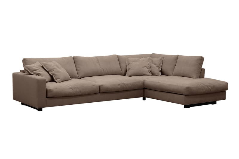 Valencia Extra Djup 4-sits Soffa med Schäslong Höger - Mörkbrun - Möbler - Vardagsrum - Soffor - Divansoffa & schäslong