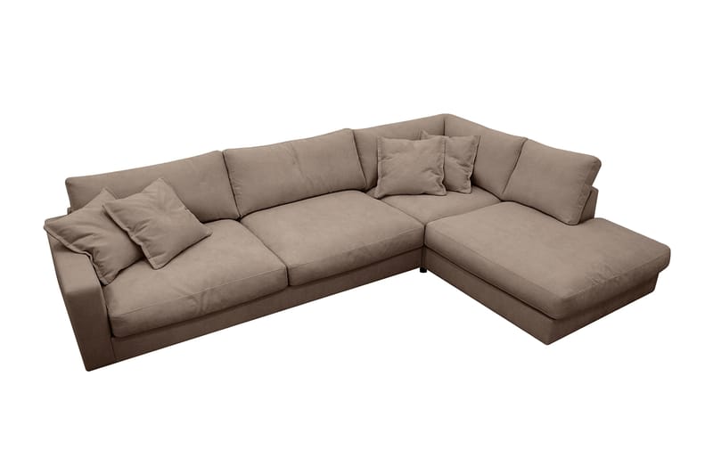 Valencia Extra Djup 4-sits Soffa med Schäslong Höger - Mörkbrun - Möbler - Vardagsrum - Soffor - Divansoffa & schäslong