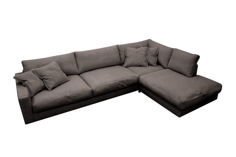 Valencia Extra Djup 4-sits Soffa med Schäslong Höger - Mörkgrå - Möbler - Vardagsrum - Soffor - Divansoffa & schäslong