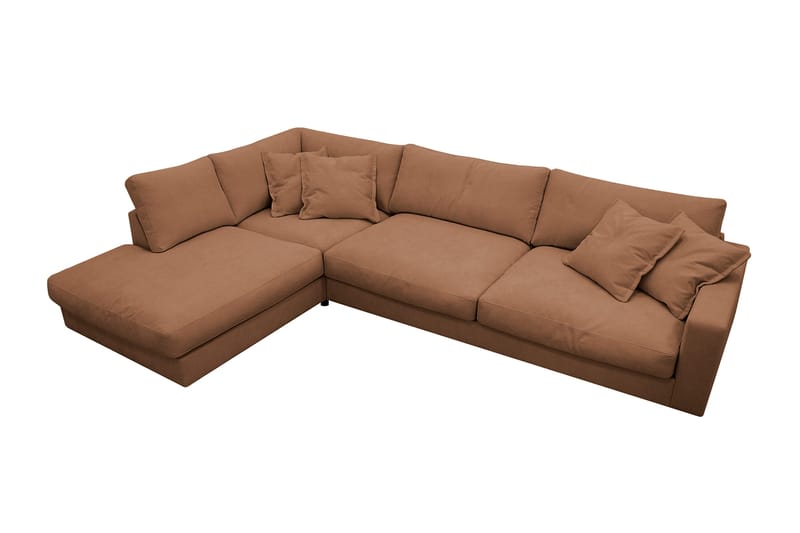 Valencia Extra Djup 4-sits Soffa med Schäslong Höger - Rostbrun - Möbler - Vardagsrum - Soffor - Divansoffa & schäslong