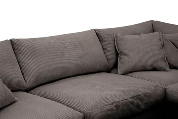 Valencia Extra Djup 4-sits Soffa med Schäslong Höger - Taupe - Möbler - Vardagsrum - Soffor - Divansoffa & schäslong