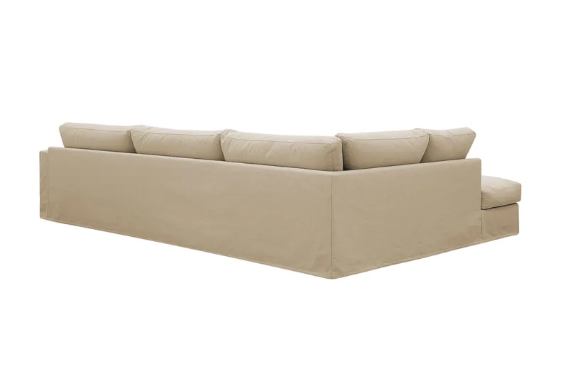 Valencia Extra Djup 4-sits Soffa med Schäslong Vänster - Beige - Möbler - Vardagsrum - Soffor - Divansoffa & schäslong
