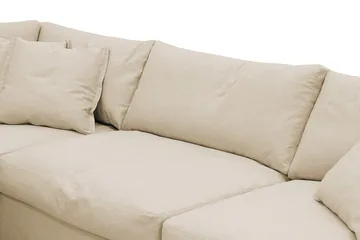 Valencia Extra Djup 4-sits Soffa med Schäslong Vänster - Beige - Möbler - Vardagsrum - Soffor - Divansoffa & schäslong