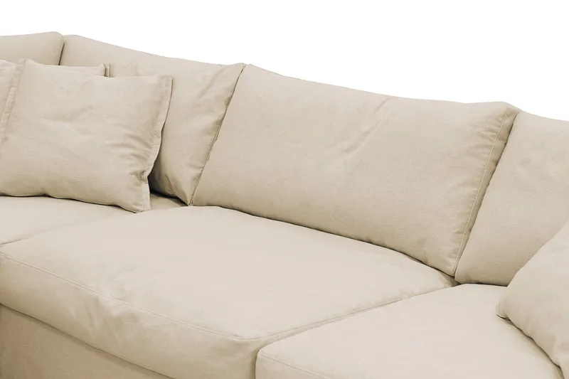 Valencia Extra Djup 4-sits Soffa med Schäslong Vänster - Beige - Möbler - Vardagsrum - Soffor - Divansoffa & schäslong