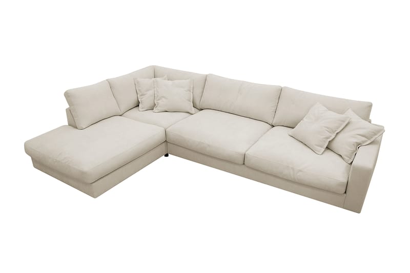 Valencia Extra Djup 4-sits Soffa med Schäslong Vänster - Beige - Möbler - Vardagsrum - Soffor - Divansoffa & schäslong