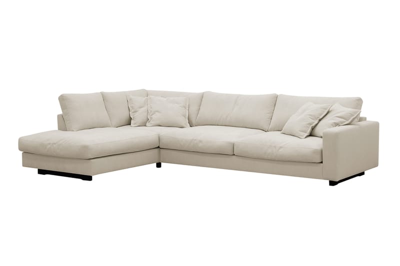 Valencia Extra Djup 4-sits Soffa med Schäslong Vänster - Beige - Möbler - Vardagsrum - Soffor - Divansoffa & schäslong