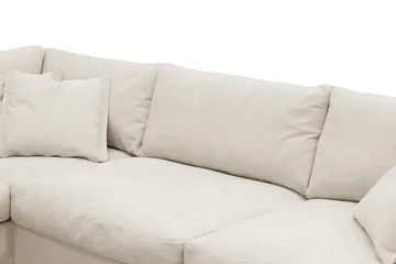 Valencia Extra Djup 4-sits Soffa med Schäslong Vänster - Beige - Möbler - Vardagsrum - Soffor - Divansoffa & schäslong