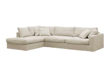 Valencia Extra Djup 4-sits Soffa med Schäslong Vänster - Beige - Möbler - Vardagsrum - Soffor - Divansoffa & sch äslong