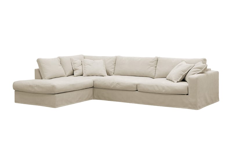 Valencia Extra Djup 4-sits Soffa med Schäslong Vänster - Beige - Möbler - Vardagsrum - Soffor - Divansoffa & schäslong