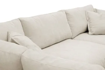 Valencia Extra Djup 4-sits Soffa med Schäslong Vänster - Beige - Möbler - Vardagsrum - Soffor - Divansoffa & schäslong