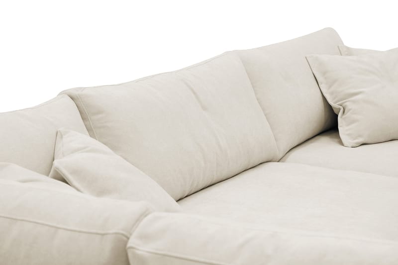 Valencia Extra Djup 4-sits Soffa med Schäslong Vänster - Beige - Möbler - Vardagsrum - Soffor - Divansoffa & schäslong