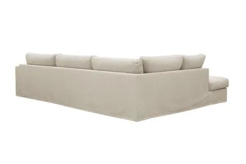 Valencia Extra Djup 4-sits Soffa med Schäslong Vänster - Beige - Möbler - Vardagsrum - Soffor - Divansoffa & schäslong