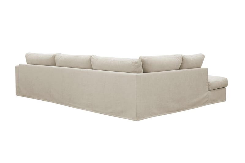 Valencia Extra Djup 4-sits Soffa med Schäslong Vänster - Beige - Möbler - Vardagsrum - Soffor - Divansoffa & schäslong