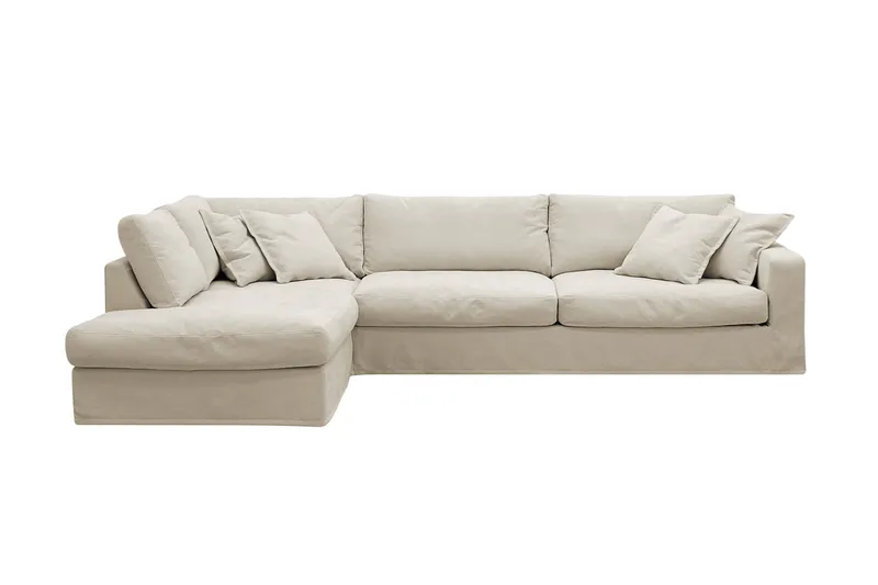 Valencia Extra Djup 4-sits Soffa med Schäslong Vänster, Beige