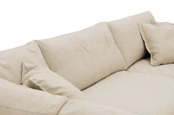 Valencia Extra Djup 4-sits Soffa med Schäslong Vänster - Beige - Möbler - Vardagsrum - Soffor - Divansoffa & schäslong