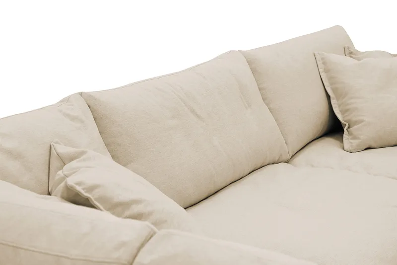 Valencia Extra Djup 4-sits Soffa med Schäslong Vänster - Beige - Möbler - Vardagsrum - Soffor - Divansoffa & schäslong