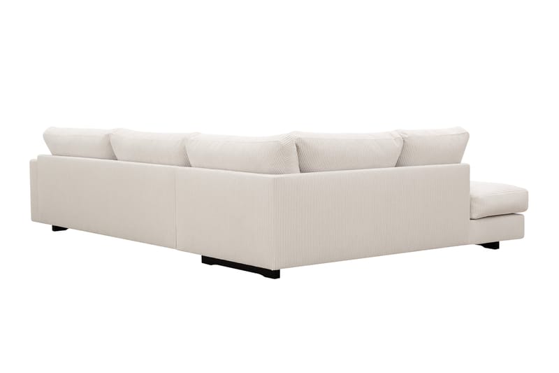 Valencia Extra Djup 4-sits Soffa med Schäslong Vänster - Benvit - Möbler - Vardagsrum - Soffor - Divansoffa & schäslong
