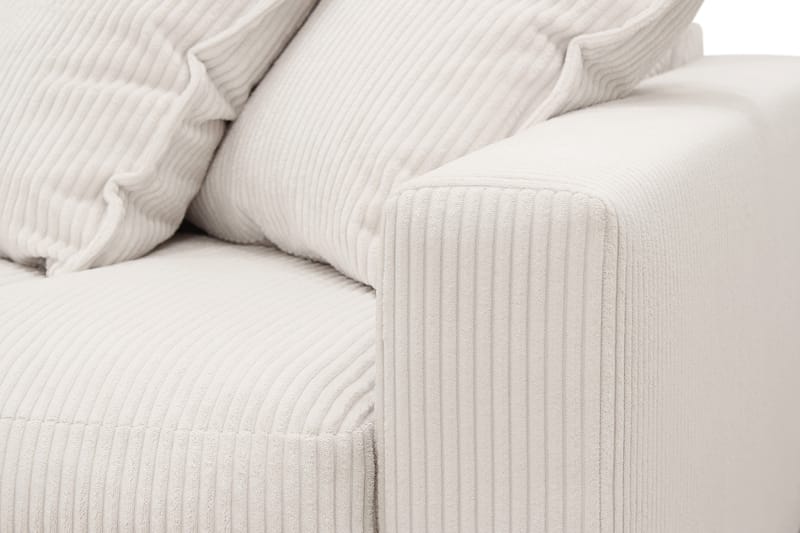 Valencia Extra Djup 4-sits Soffa med Schäslong Vänster - Benvit - Möbler - Vardagsrum - Soffor - Divansoffa & schäslong