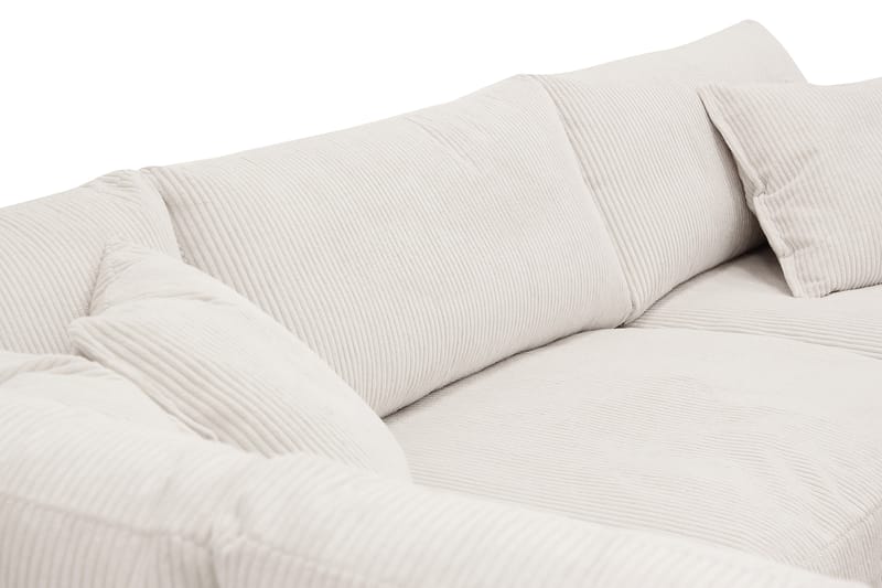 Valencia Extra Djup 4-sits Soffa med Schäslong Vänster - Benvit - Möbler - Vardagsrum - Soffor - Divansoffa & schäslong
