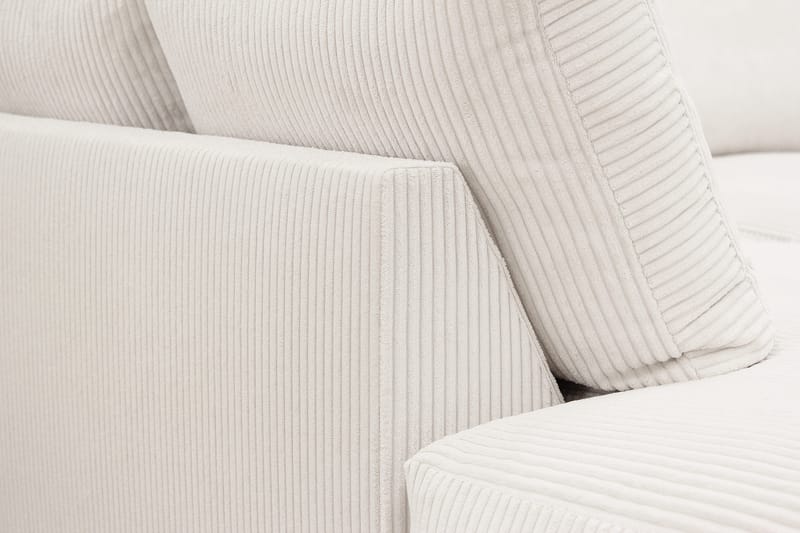 Valencia Extra Djup 4-sits Soffa med Schäslong Vänster - Benvit - Möbler - Vardagsrum - Soffor - Divansoffa & schäslong