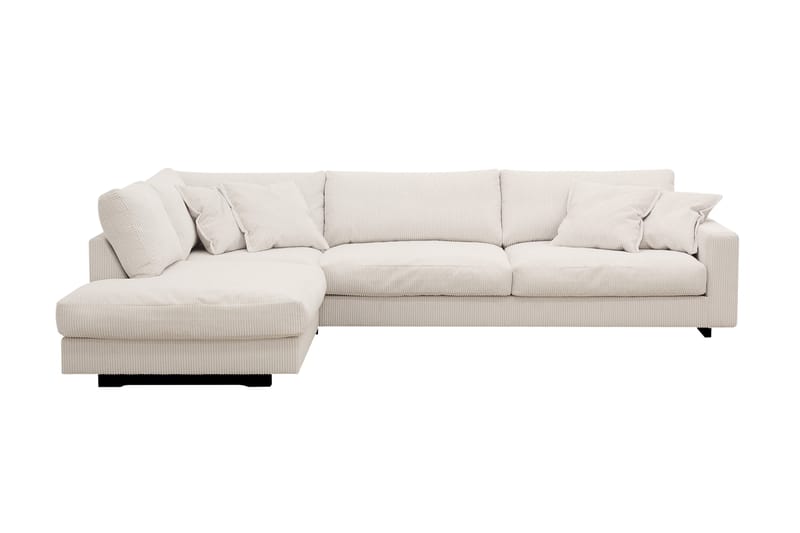 Valencia Extra Djup 4-sits Soffa med Schäslong Vänster, Benvit