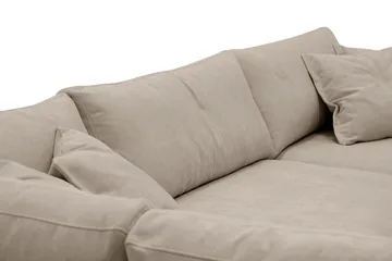 Valencia Extra Djup 4-sits Soffa med Schäslong Vänster - Brun - Möbler - Vardagsrum - Soffor - Divansoffa & schäslong