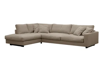 Valencia Extra Djup 4-sits Soffa med Schäslong Vänster - Brun - Möbler - Vardagsrum - Soffor - Divansoffa & schäslong