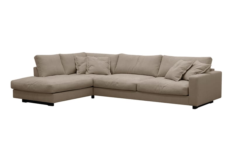 Valencia Extra Djup 4-sits Soffa med Schäslong Vänster - Brun - Möbler - Vardagsrum - Soffor - Divansoffa & schäslong
