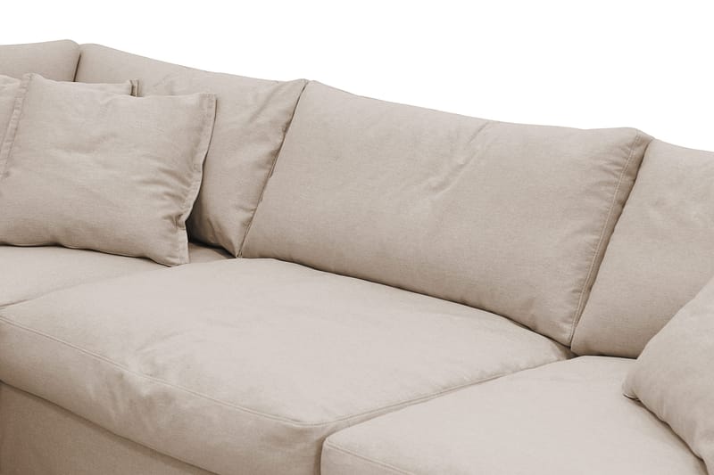 Valencia Extra Djup 4-sits Soffa med Schäslong Vänster - Ljusbrun - Möbler - Vardagsrum - Soffor - Divansoffa & schäslong