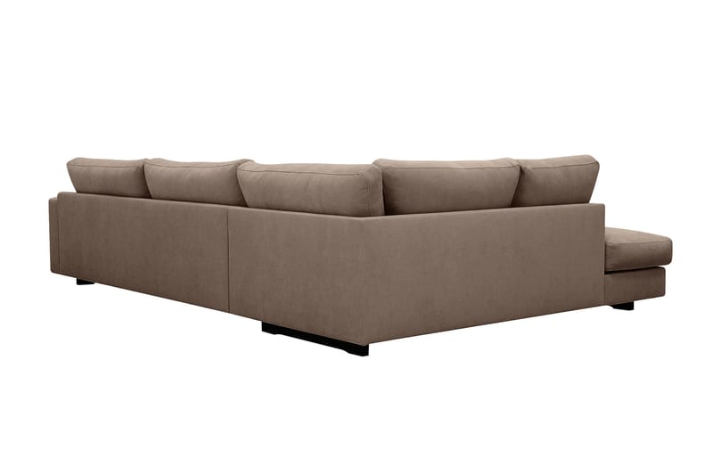 Valencia Extra Djup 4-sits Soffa med Schäslong Vänster - Mörkbrun - Möbler - Vardagsrum - Soffor - Divansoffa & schäslong