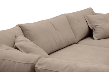 Valencia Extra Djup 4-sits Soffa med Schäslong Vänster - Mörkbrun - Möbler - Vardagsrum - Soffor - Divansoffa & schäslong