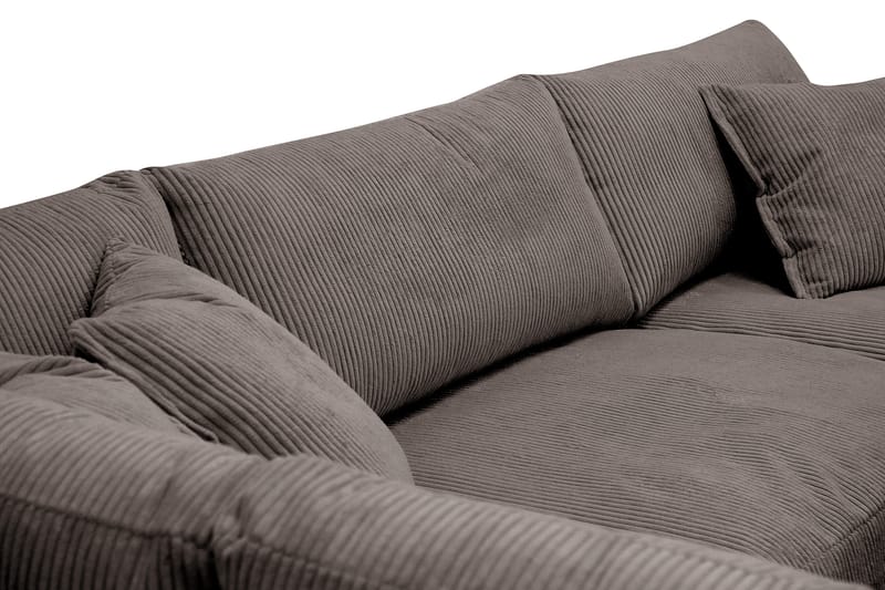 Valencia Extra Djup 4-sits Soffa med Schäslong Vänster - Mörkgrå - Möbler - Vardagsrum - Soffor - Divansoffa & schäslong