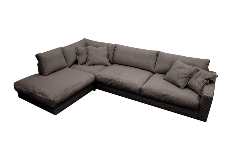 Valencia Extra Djup 4-sits Soffa med Schäslong Vänster - Mörkgrå - Möbler - Vardagsrum - Soffor - Divansoffa & schäslong