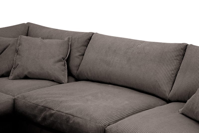 Valencia Extra Djup 4-sits Soffa med Schäslong Vänster - Mörkgrå - Möbler - Vardagsrum - Soffor - Divansoffa & schäslong